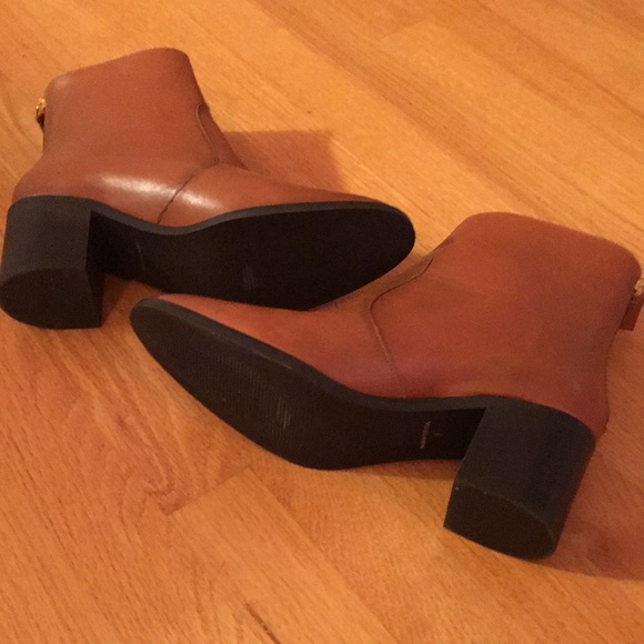 Antonio De Faria Gorgeous Leather Boots Camel Color Made in Portugal •SZ 9• NEW - Picture 5 of 7